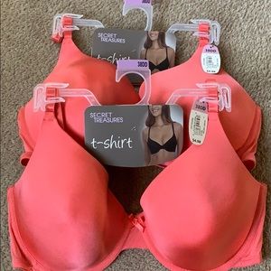 Coral Secret Treasures T-Shirt Bras - 2 Pack